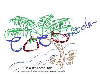 HOLA IT'S COCONUTOLA A REFRESHING BLEND OFCOCONUT WATER AND COLA trademark