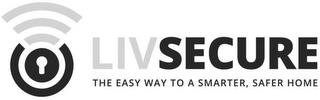 LIVSECURE THE EASY WAY TO A SMARTER, SAFER HOME trademark