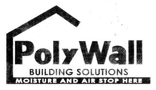 POLYWALL BUILDING SOLUTIONS MOISTURE AND AIR STOP HERE trademark