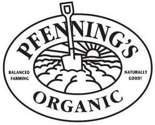 PFENNING'S ORGANIC BALANCED FARMING NATURALLY GOOD! trademark