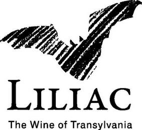 LILIAC THE WINE OF TRANSYLVANIA trademark