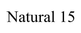 NATURAL 15 trademark