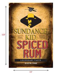 SUNDANCE KID SPICED RUM SMALL BATCH LEGENDARY TASTE 35% ALC./VOL 70 PROOF trademark