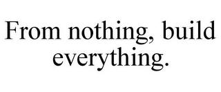 FROM NOTHING, BUILD EVERYTHING. trademark