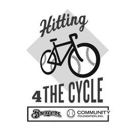 HITTING 4 THE CYCLE BREWERS COMMUNITY FOUNDATION, INC. trademark