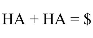 HA + HA = $ trademark