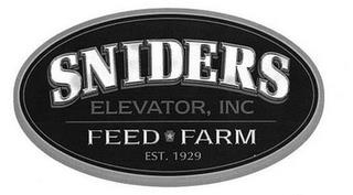 SNIDERS ELEVATOR, INC FEED FARM EST. 1929 trademark