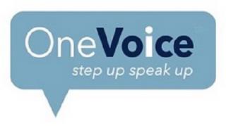 ONEVOICE STEP UP SPEAK UP trademark