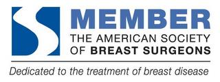 MEMBER THE AMERICAN SOCIETY OF BREAST SURGEONS DEDICATED TO THE TREATMENT OF BREAST DISEASE trademark