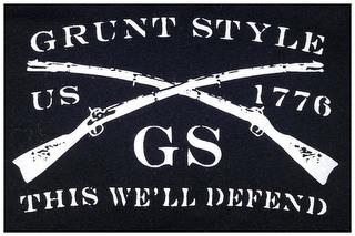  "GRUNT STYLE", "THIS WE'LL DEFEND"; "GS", "US""1776" trademark