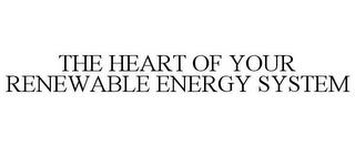 THE HEART OF YOUR RENEWABLE ENERGY SYSTEM trademark