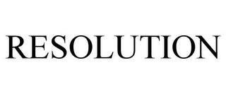 RESOLUTION trademark