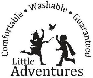 LITTLE ADVENTURES COMFORTABLE · WASHABLE · GUARANTEED trademark