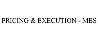 PRICING & EXECUTION - MBS trademark