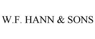 W.F. HANN & SONS trademark