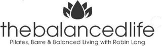 THE BALANCED LIFE PILATES, BARRE & BALANCED LIVING WITH ROBIN LONG trademark