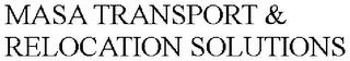 MASA TRANSPORT & RELOCATION SOLUTIONS trademark