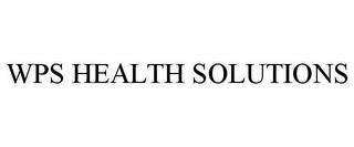 WPS HEALTH SOLUTIONS trademark