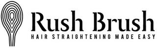 RUSH BRUSH HAIR STRAIGHTENING MADE EASY trademark