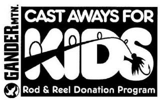 GANDER MTN. CAST AWAYS FOR KIDS ROD & REEL DONATION PROGRAM trademark