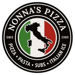 NONNA'S PIZZA SINCE 1985 PIZZA · PASTA · SUBS · ITALIAN ICE trademark