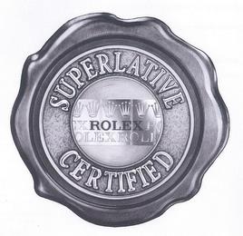 SUPERLATIVE ROLEX CERTIFIED trademark