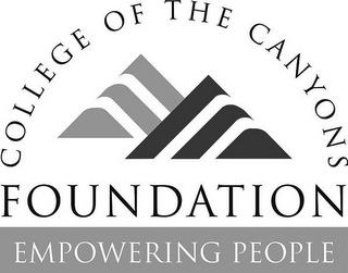 COLLEGE OF THE CANYONS FOUNDATION EMPOWERING PEOPLE trademark