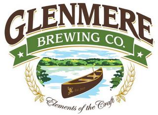 GLENMERE BREWING CO. ELEMENTS OF THE CRAFT EST. 2015 trademark