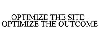 OPTIMIZE THE SITE - OPTIMIZE THE OUTCOME trademark