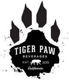 TIGER PAW BEVERAGES EST 2015 CALIFORNIA trademark