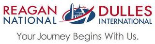 REAGAN NATIONAL DULLES INTERNATIONAL YOUR JOURNEY BEGINS WITH US. trademark