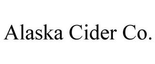 ALASKA CIDER CO. trademark