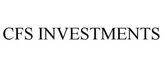 CFS INVESTMENTS trademark