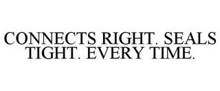 CONNECTS RIGHT. SEALS TIGHT. EVERY TIME. trademark