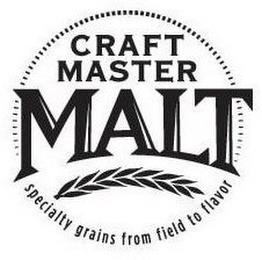 CRAFT MASTER MALT SPECIALTY GRAINS FROM FIELD TO FLAVOR trademark