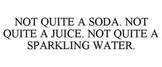 NOT QUITE A SODA. NOT QUITE A JUICE. NOT QUITE A SPARKLING WATER. trademark