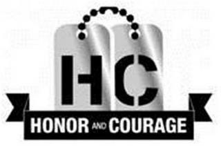 HC HONOR AND COURAGE trademark