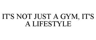 IT'S NOT JUST A GYM, IT'S A LIFESTYLE trademark