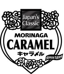 JAPAN'S CLASSIC MORINAGA CARAMEL SINCE 1899 trademark