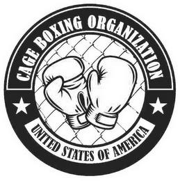 CAGE BOXING ORGANIZATION UNITED STATES OF AMERICA trademark