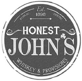 PUBLIC HOUSE EST. 1898 HONEST JOHN'S WHISKEY & PROVISIONS trademark