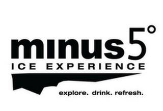 MINUS5° ICE EXPERIENCE EXPLORE. DRINK. REFRESH. trademark