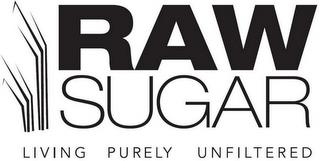 RAW SUGAR LIVING PURELY UNFILTERED trademark