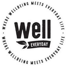 WELL EVERYDAY · WHERE WELLBEING MEETS EVERYDAY LIFE · trademark