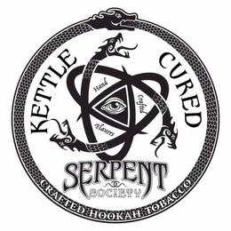 SERPENT SOCIETY KETTLE CURED HAND CRAFTED FLAVORS CRAFTED HOOKAH TOBACCO trademark