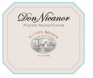 DON NICANOR NIETO SENETINER BARREL SELECT DESDE 1888 trademark