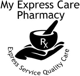 MY EXPRESS CARE PHARMACY EXPRESS SERVICE QUALITY CARE RX trademark