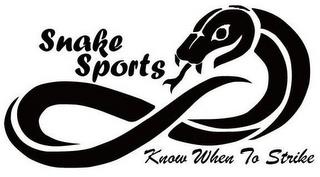 SNAKE SPORTS KNOW WHEN TO STRIKE trademark