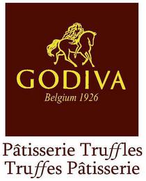 GODIVA BELGIUM 1926 PÂTISSERIE TRUFFLESTRUFFES PÂTISSERIE trademark