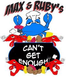 MAX & RUBY'S CAN'T GET ENOUGH trademark